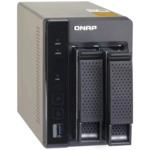 Дисковая системы хранения данных СХД Qnap Сетевой RAID-накопитель, 2 отсека для HDD, HDMI-порт. Четырехъядерный Celeron N3150 1,6 ГГц TS-253A-4G (Tower)