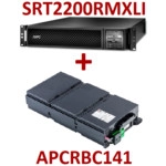 Источник бесперебойного питания APC Smart-UPS SRT 2200, 230 В, стоечное исполнение + RBC SRT2200RMXLI+APCRBC141 (Двойное преобразование (On-Line), C возможностью установки в стойку, 2200 ВА, 1980)