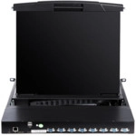 KVM-переключатель SHIP KVM консоль Al-3108ULG, 15", 2 порта USB, 8 портов VGA, 1 порт RG-45