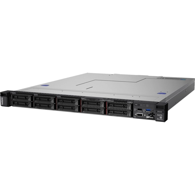 Сервер Lenovo ThinkSystem SR250 7Y51A02YEA (1U Rack, Xeon E-2124, 3300 МГц, 4, 8, 1 x 16 ГБ, LFF 3.5", 8, 2x 2 ТБ)
