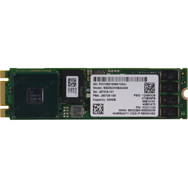 Серверный жесткий диск Intel D3-S4510 Series 240GB SSDSCKKB240G801 (M.2, 240 ГБ, SATA)