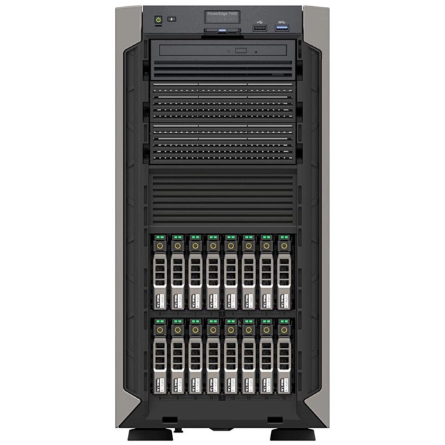 Сервер Dell PowerEdge T440 T440-5932-1 (Tower, Xeon Silver 4108, 1800 МГц, 8, 11, 2 x 16 ГБ, SFF 2.5", 16, 1x 1.2 ТБ)