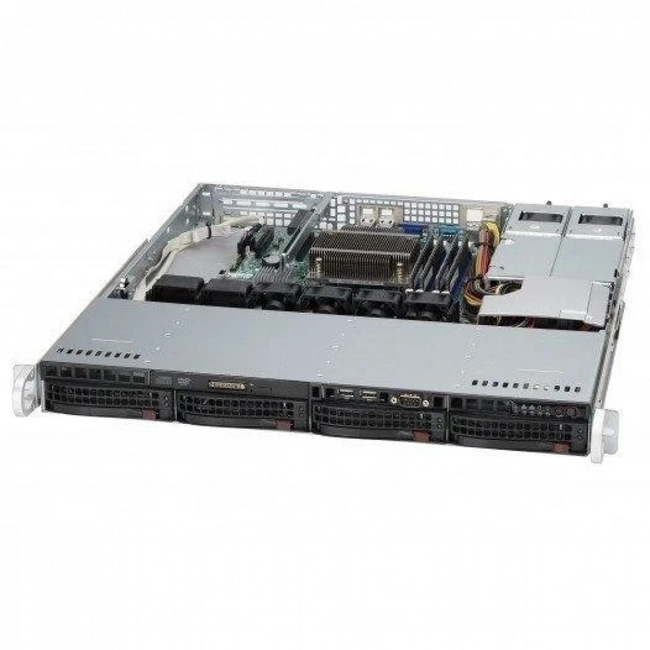Сервер Supermicro CSE-813MFTQC-R407CB/MBD-X11SPL-F SMR0011 (1U Rack, Xeon Bronze 3204, 1900 МГц, 6, 8.25, 1 x 16 ГБ, LFF 3.5", 4)