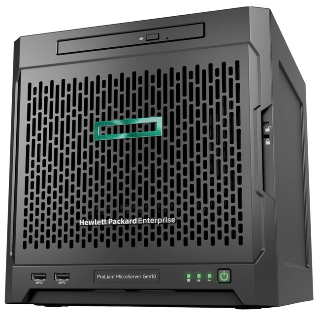 Сервер HPE ProLiant MicroServer Gen10 P03698-421 (Tower, Opteron X3421, 2100 МГц, 4, 2, 1 x 8 ГБ, LFF 3.5", 4)