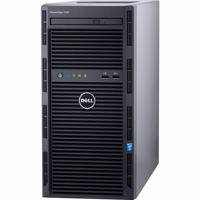 Сервер Dell PowerEdge T130 210-AFFS-012 (Tower, Xeon E3-1220 v6, 3000 МГц, 4, 8, 2 x 8 ГБ, LFF 3.5", 4, 1x 1 ТБ)