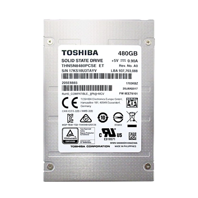 Серверный жесткий диск Toshiba THNSN8480PCSE4PDE3