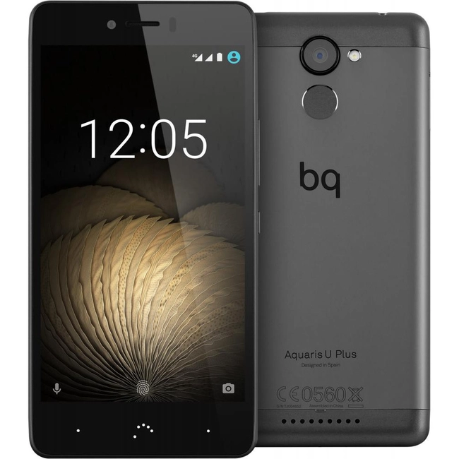 Смартфон BQ Aquaris U Plus 4G (16+2GB) black/anthracite grey C000234