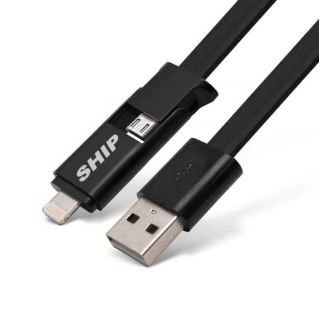 Кабель интерфейсный SHIP MICRO USB/Apple 8pin API08MUTBB (USB Type A - Lightning (8pin))