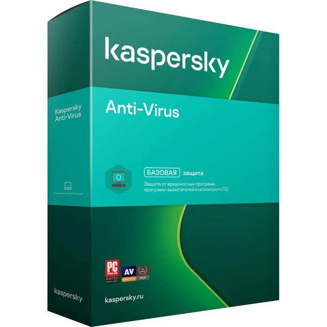 Антивирус Kaspersky Anti-Virus 2020 Box 2-Desktop 1 year Renewal KL11712UBFR_20 (Продление лицензии)
