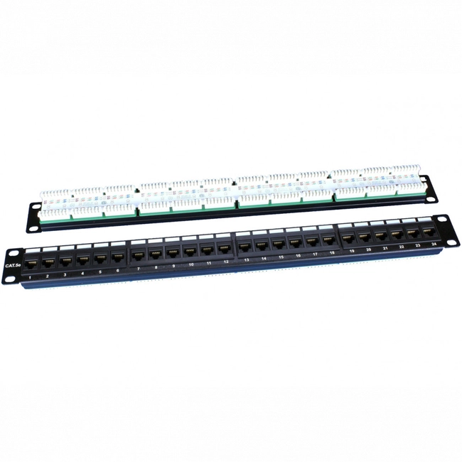 Патч-панель Hyperline PP3-19-24-8P8C-C5E-110D (24 порта, Cat. 5e)