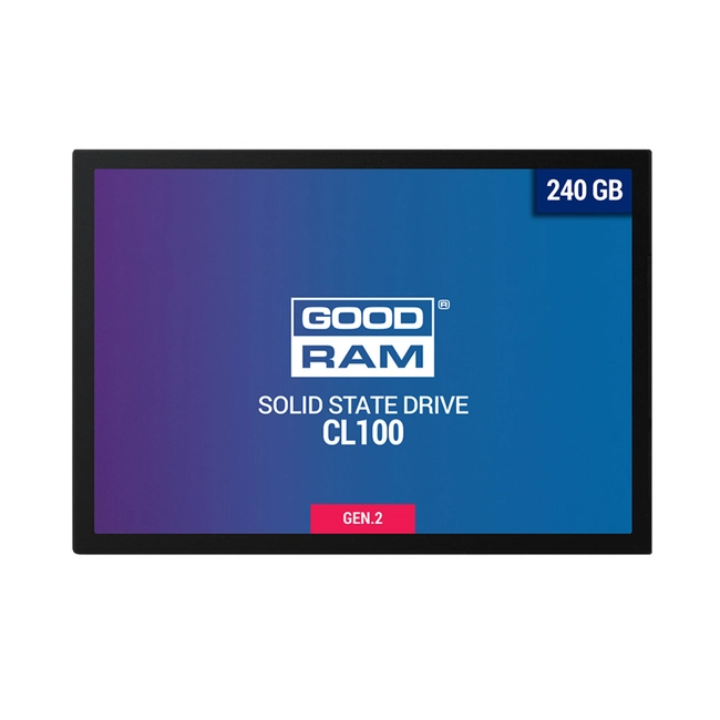 Внутренний жесткий диск GoodRam CL100 GEN.2 SSDPR-CL100-240-G2 (SSD (твердотельные), 240 ГБ, 2.5 дюйма, SATA)