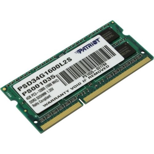 ОЗУ Samsung SO-DIMM DDR3 4Gb (pc-12800) PSD34G1600L2S (SO-DIMM, DDR3, 4 Гб, 1600 МГц)