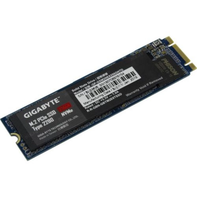 Внутренний жесткий диск Gigabyte SSD жесткий диск M.2 2280 256GB GP-GSM2NE8256GNTD (SSD (твердотельные), 256 ГБ, M.2, SATA)