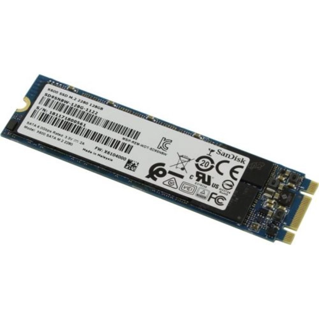Внутренний жесткий диск SanDisk Накопитель SSD Sandisk 128Gb SD9SN8W-128G-1122 (SSD (твердотельные), 128 ГБ, M.2, SATA)