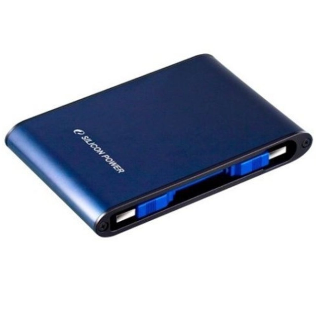 Внешний жесткий диск Silicon Power 500GB Armor A80, 2.5", USB 3.0, Синий SP500GBPHDA80S3В (500 ГБ)