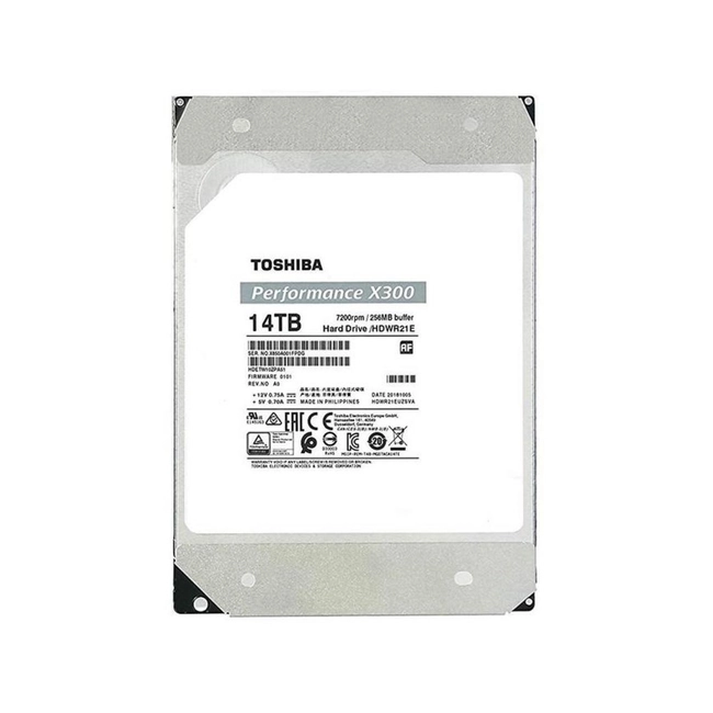 Внутренний жесткий диск Toshiba HDWR21EUZSVA (HDD (классические), 14 ТБ, 3.5 дюйма, SATA)