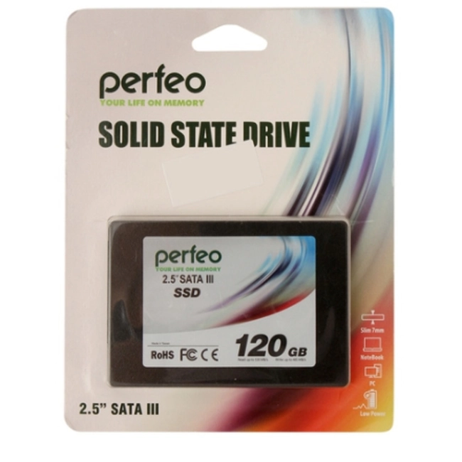 Внутренний жесткий диск PERFEO SSD 120Gb PFSSD120GTLC (SSD (твердотельные), 120 ГБ, 2.5 дюйма, SATA)