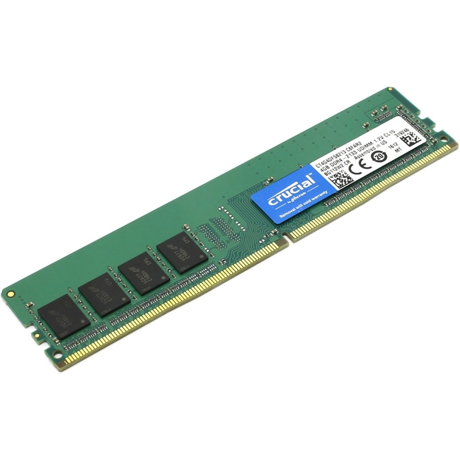 ОЗУ Crucial DDR4 4GB CT4G4DFS8213 (DIMM, DDR4, 4 Гб, 2133 МГц)