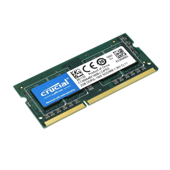 ОЗУ Crucial CT25664BF160BJ (SO-DIMM, DDR3, 2 Гб, 1600 МГц)
