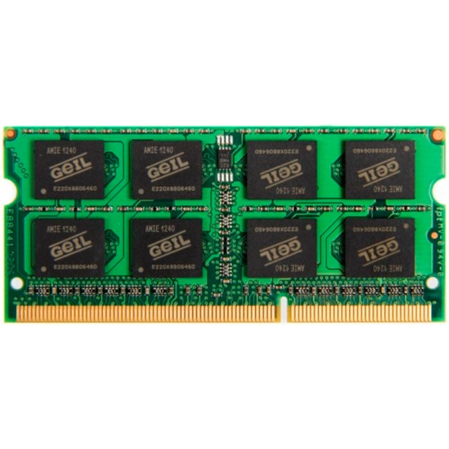 ОЗУ Geil Для ноутбука 8Gb DDR3 1600Mhz PC3 12800 GS38GB1600C11S (SO-DIMM, DDR3, 8 Гб, 1600 МГц)