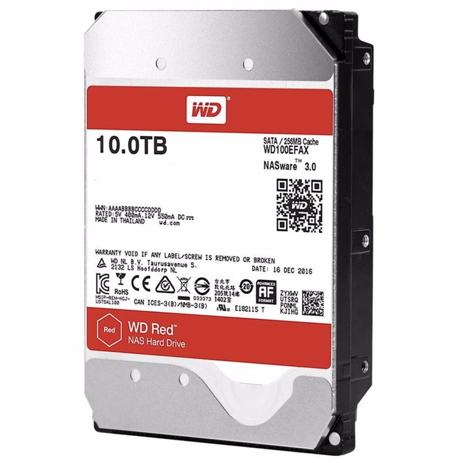 Внутренний жесткий диск Western Digital WD RED WD100EFAX (HDD (классические), 10 ТБ, 3.5 дюйма, SATA)