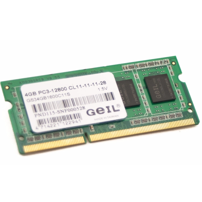 ОЗУ Geil GS34GB1600C11S (SO-DIMM, DDR3, 4 Гб, 1600 МГц)