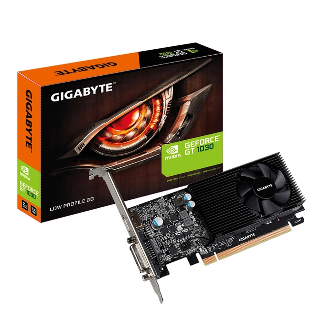 Видеокарта Gigabyte GeForce GT 1030 Low Profile GV-N1030D5-2GL (2 ГБ)