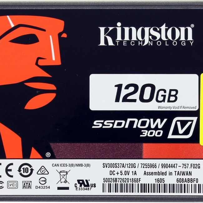 Внутренний жесткий диск Kingston SUV300S37A/120G (SSD (твердотельные), 120 ГБ, 2.5 дюйма, SATA)