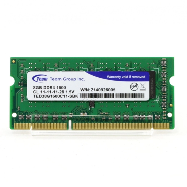 ОЗУ Team Group 8Gb 1600MHz DDR3 SODIMM TED38G1600C11-S01 (SO-DIMM, DDR3, 8 Гб, 1600 МГц)