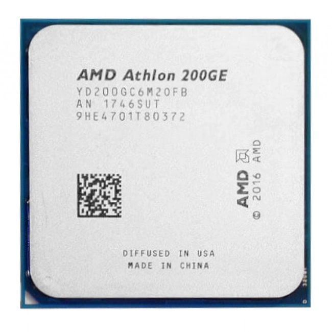 Процессор AMD Athlon 200GE Raven Ridge YD200GC6M2OFB (2, 3.2 ГГц, 4 МБ, OEM)