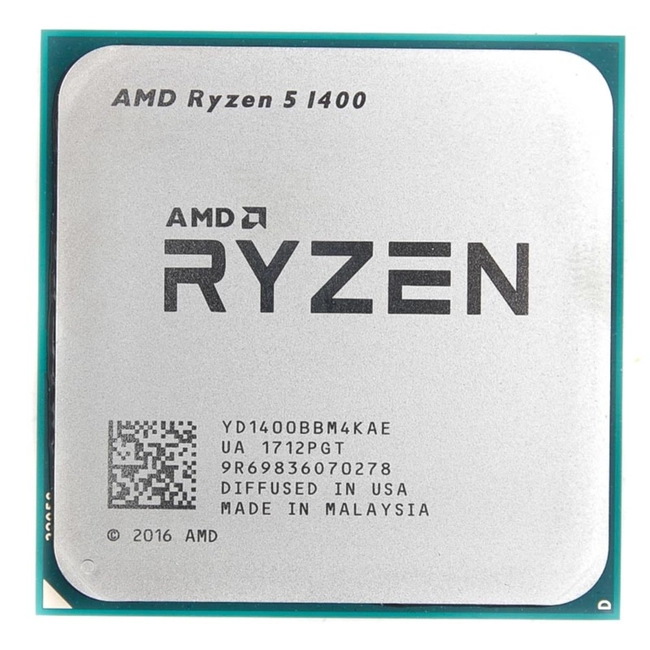 Процессор AMD Ryzen 5 1400 Box YD1400BBAEBOX (4, 3.2 ГГц, 8 МБ)
