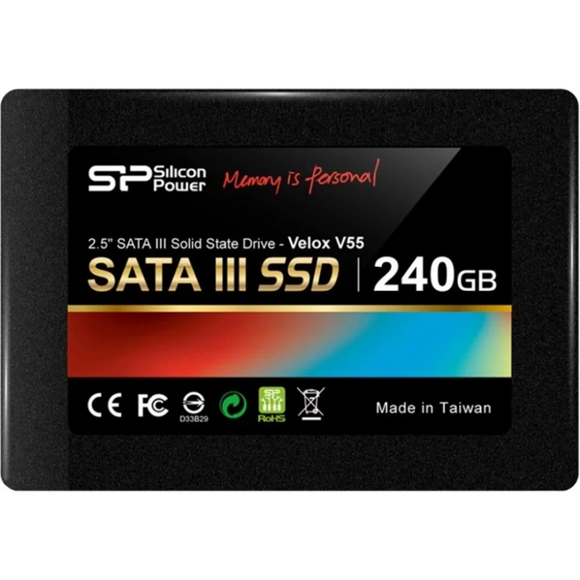 Внутренний жесткий диск Silicon Power Velox V55 SP240GBSS3V55S25 (SSD (твердотельные), 240 ГБ, 2.5 дюйма, SATA)