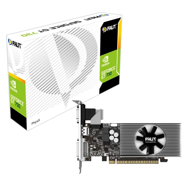 Видеокарта Palit GeForce GT 730 1GB GDDR3 64-bit LP NEAT730NHD06-2080H