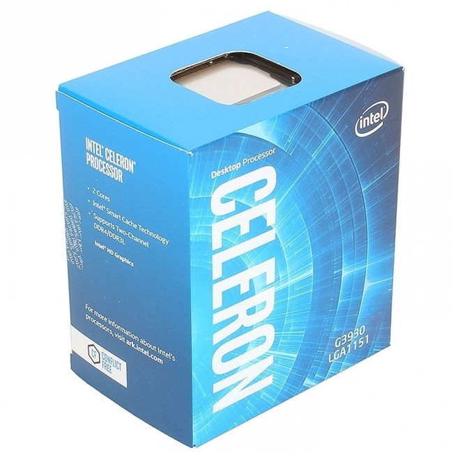 Процессор Intel Celeron G3930 BX80677G3930SR35K (2, 2.9 ГГц, 2 МБ, BOX)