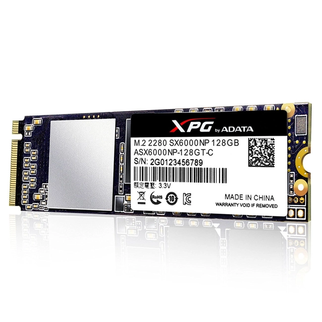 Внутренний жесткий диск A-Data XPG SX6000 ASX6000NP-128GT-C (SSD (твердотельные), 128 ГБ, M.2, PCIe)