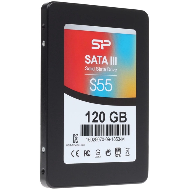 Внутренний жесткий диск Silicon Power S55 SP120GBSS3S55S27 (SSD (твердотельные), 120 ГБ, 2.5 дюйма, SATA)