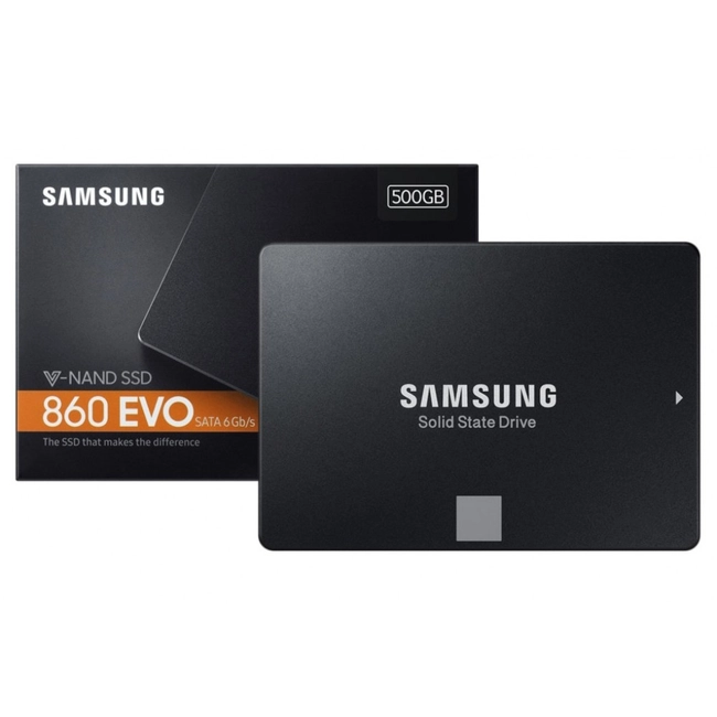 Внутренний жесткий диск Samsung SSD 860 EVO 2.5" SATA III MZ-76E500BW (SSD (твердотельные), 500 ГБ, 2.5 дюйма, SATA)