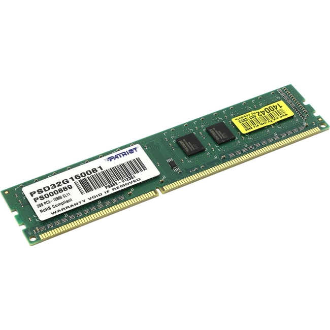 ОЗУ Patriot PSD32G160081 (DIMM, DDR3, 2 Гб, 1600 МГц)