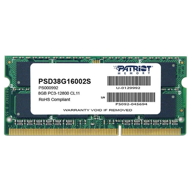 ОЗУ HP PSD32G1600L2S (SO-DIMM, DDR3, 2 Гб, 1600 МГц)