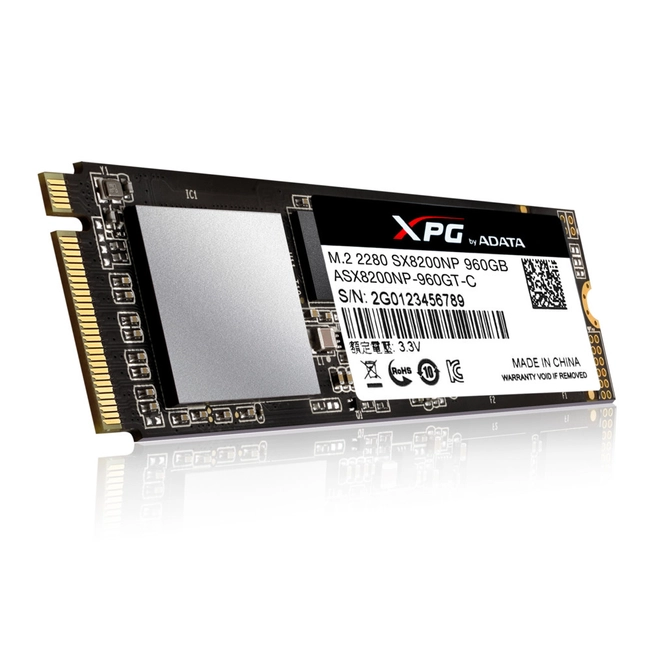 Внутренний жесткий диск A-Data 960GB XPG SX8200 ASX8200NP-960GT-C (SSD (твердотельные), 960 ГБ, M.2, PCIe)