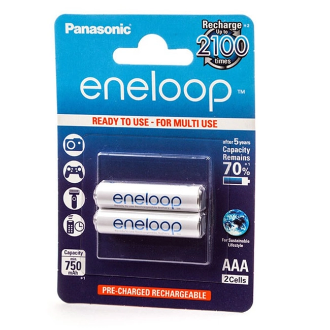 Батарейка Panasonic Eneloop AAA 750 mAh/2B BK-4MCCE/2BE