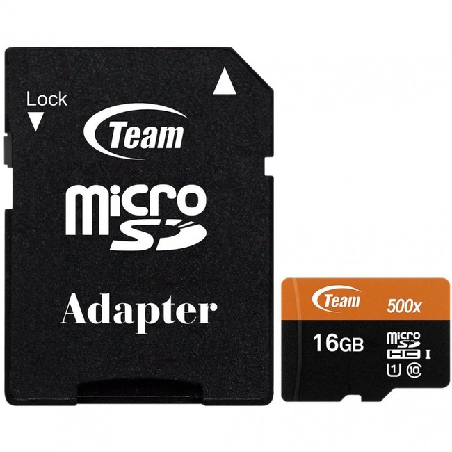 Флеш (Flash) карты Team Group Micro-SDHC 16GB TUSDH16GUHS03 (16 ГБ)