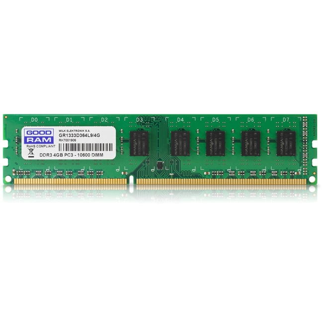 ОЗУ GoodRam GR1600D3V64L11S/4G (DIMM, DDR3, 4 Гб, 1600 МГц)