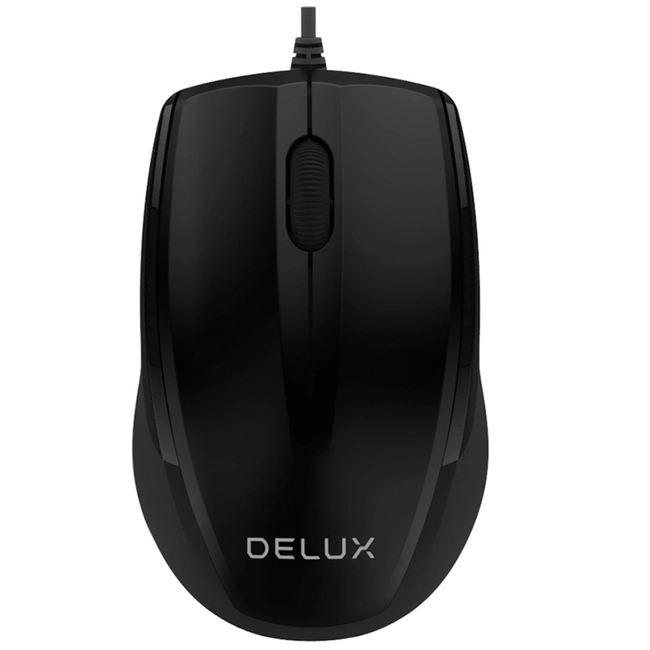 Мышь Deluxe Delux DLM-321OUB Black (Бюджетная, Проводная)