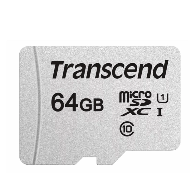 Флеш (Flash) карты Transcend MicroSD 64GB Class 10 U1 TS64GUSD300S-A (64 ГБ)