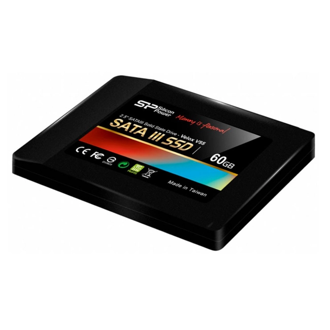 Внутренний жесткий диск Silicon Power SSD 60GB SATA 2.5" SP060GBSS3V55S25 (SSD (твердотельные), 60 ГБ, 2.5 дюйма, SATA)