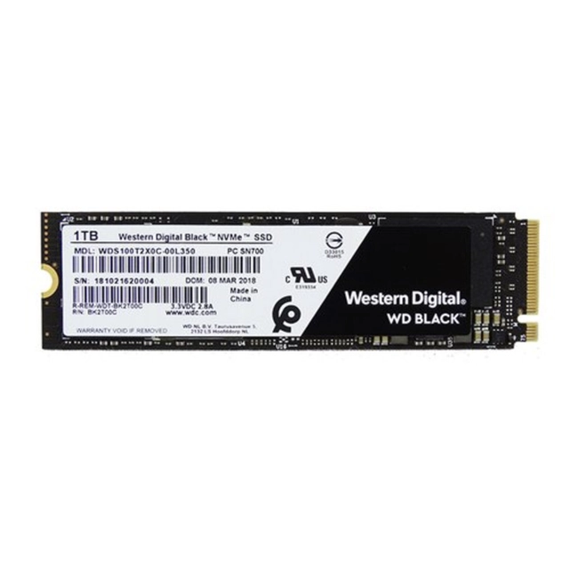 Внутренний жесткий диск Western Digital BLACK NVME WDS100T2X0C (SSD (твердотельные), 1 ТБ, M.2, PCIe)