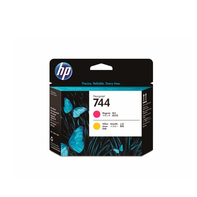 Струйный картридж HP №744, Печатающая головка HP DesignJet, Пурпурная/Желтая F9J87A