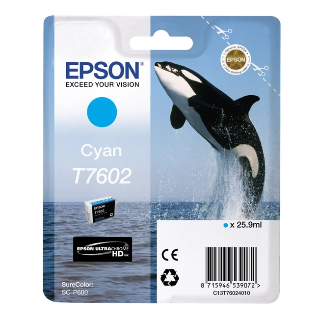 Струйный картридж Epson T7602 (cyan) C13T76024010