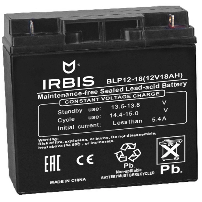 Сменные аккумуляторы АКБ для ИБП Irbis BLP12-18 (12 В)